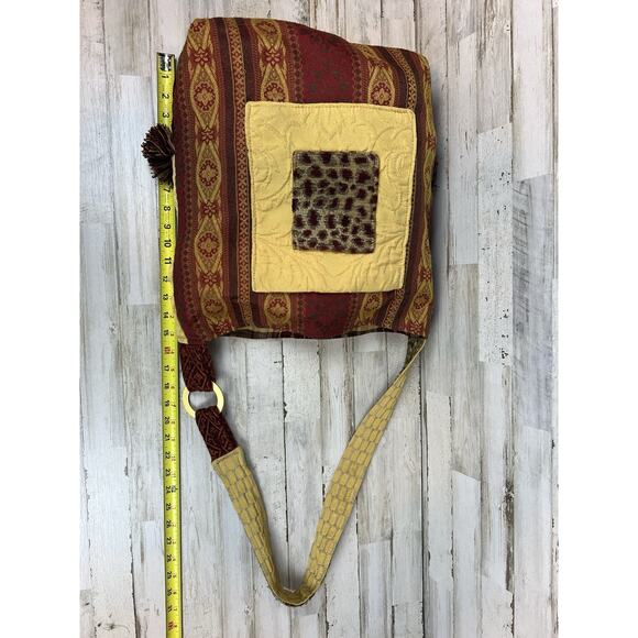 SALMAGUNDI X-Large Shoulder Bag Purse Tote Reversible Hippie Boho Bohemian USA - Picture 3 of 7
